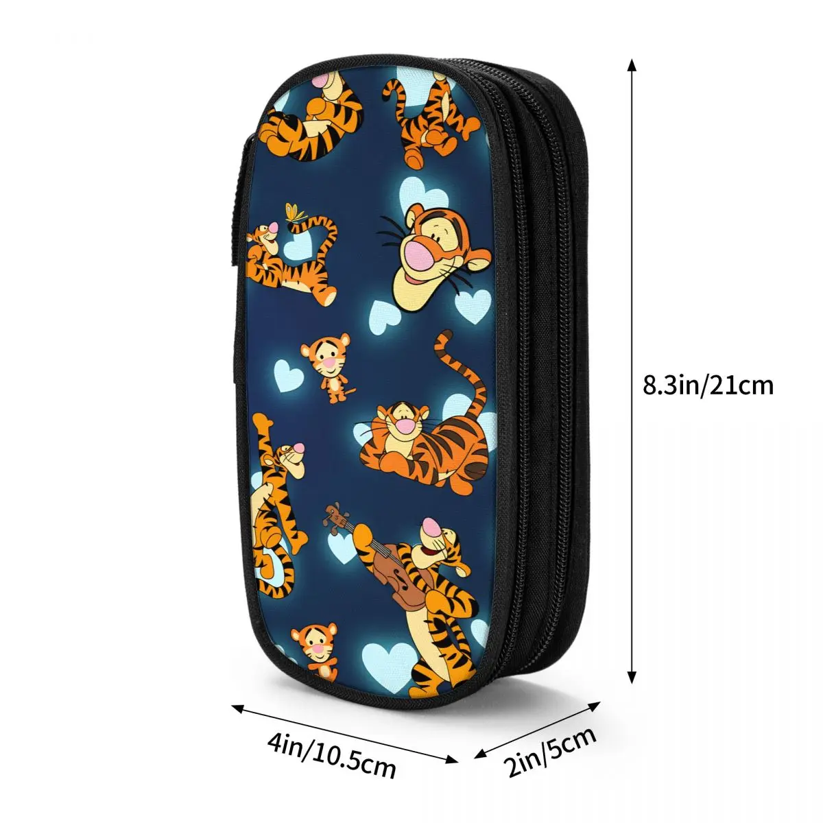 Winnie The Pooh Tigger Pencil Case Child Cute Pencil Bag Graphic School Pencil Cases Stationery Organizer Birthday Gift