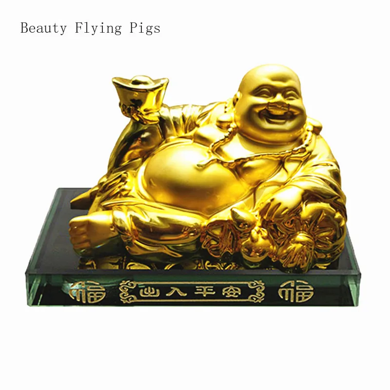 

Creative gold Maitreya car perfume seat accessories high-end car accessories Artificial Animal feng shui home decor