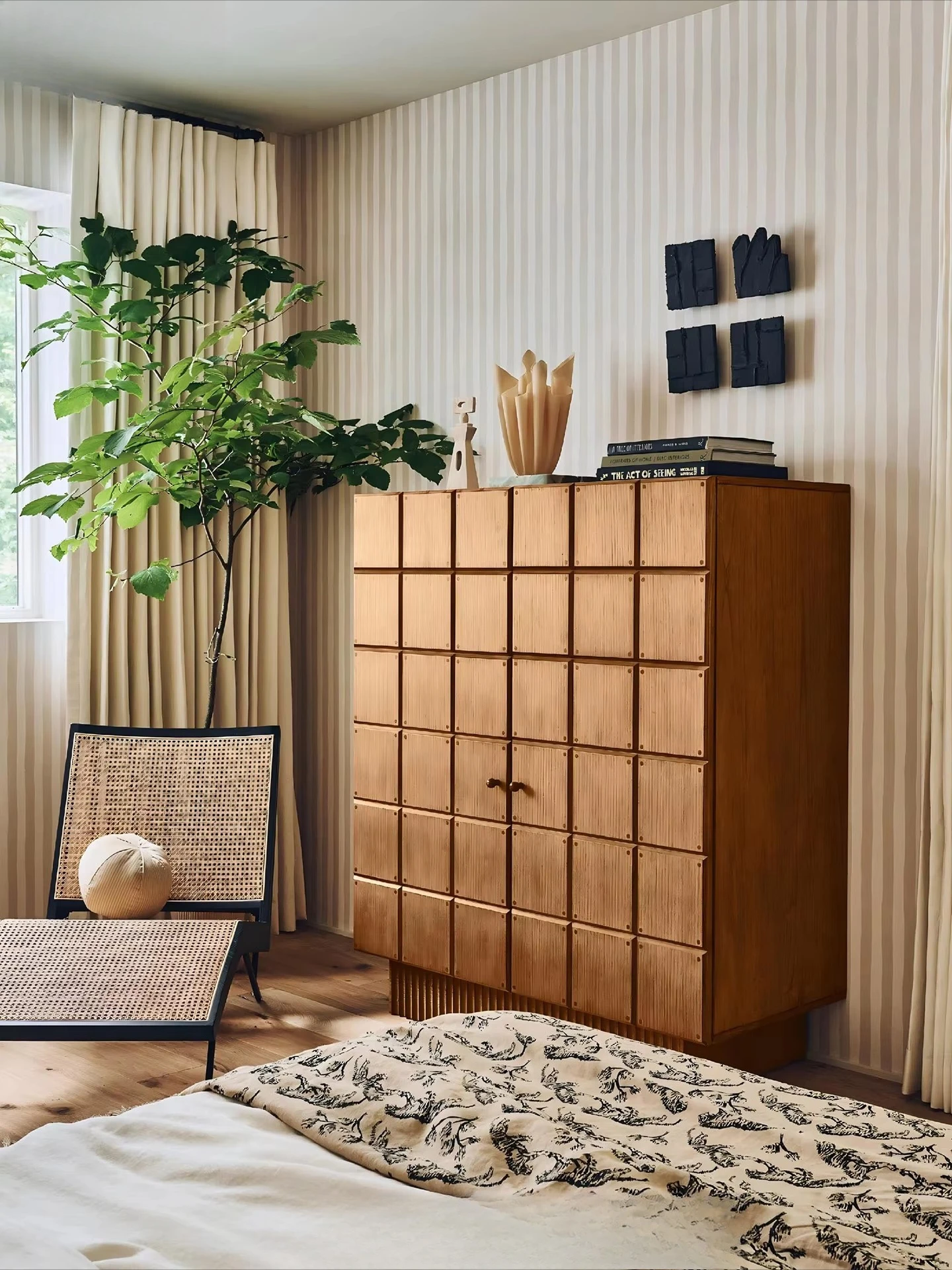 Solid wood multi-functional drawer cabinet living room half-height cabinet dining side cabinet retro