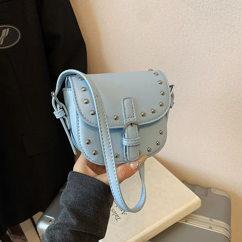 

Fashion Rivet Children Crossbody Bags for Women Shoulder Bags Saddle Bag Purse and Handbags Designer Bag Mother Kids Bags Сумка