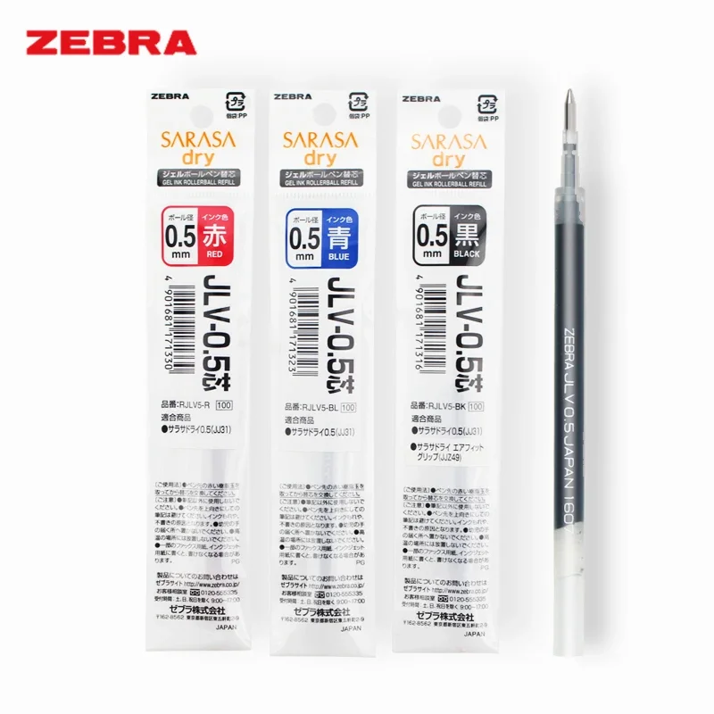 1 Stück Zebra JLV-0,5 Gel-Tintenstift-Nachfüllung Airfit SARASA Trocken für JJZ49 JJ31 Neutralstift 0,5 mm Japan