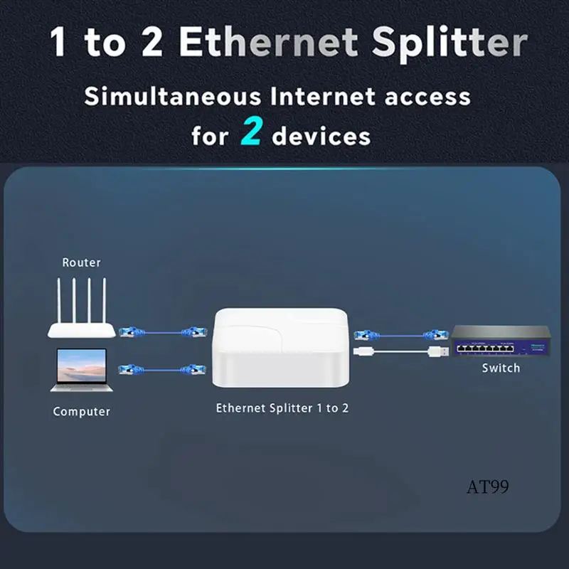 

Универсальный удлинитель сетевого кабеля TA, разветвитель Ethernet, высокоскоростной USB C, гигабитный интернет-разветвитель, адаптер Rj45
