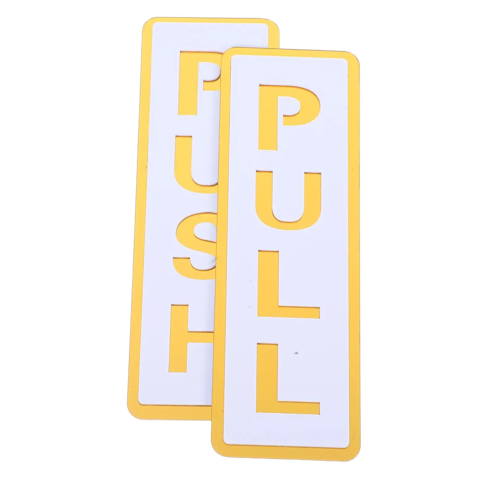 

2Pcs Push Pull Door Signs Acrylic Self Adhesive Black Sliding Door Handle Plate Waterproof Decor Business Sticker