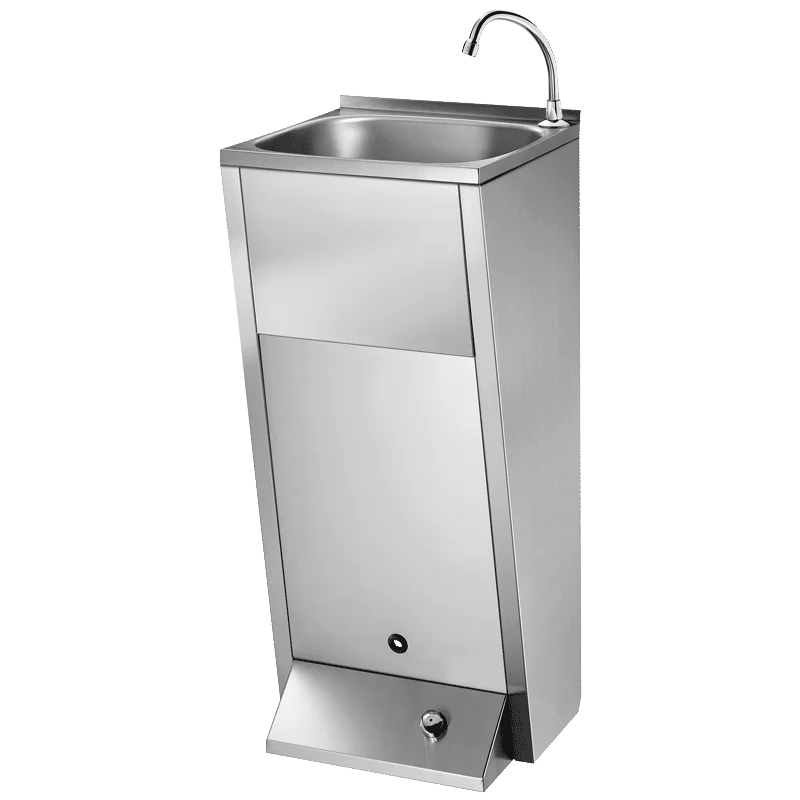 Durable foot-operated hand wash basin industry stainless steel outdoor hand wash basin