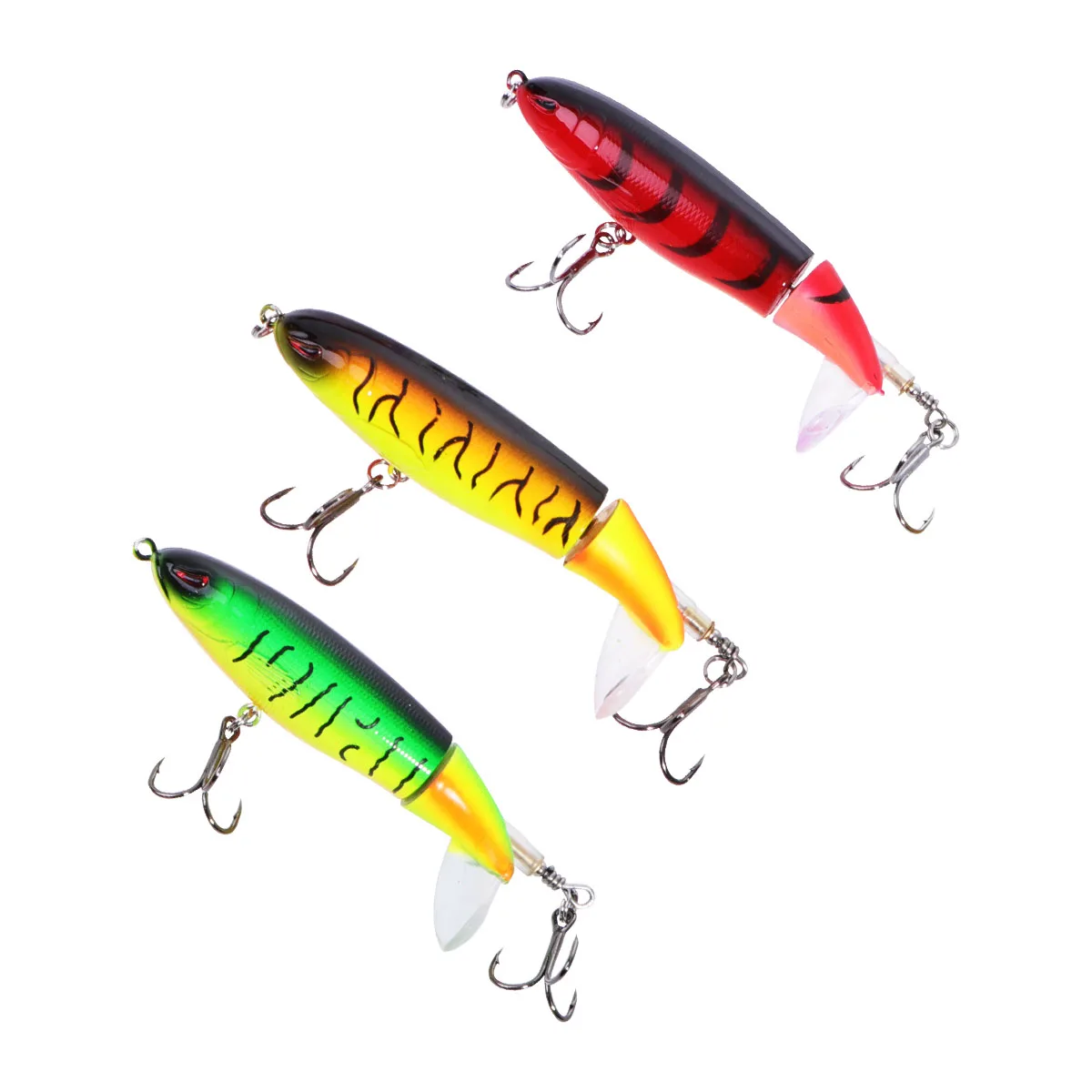 

3 pcs Swimbait Bionic Plastic Baits Life-Like 3D Eyes Lures Brilliant Colors Realistic Crankbait Fishing Tackle