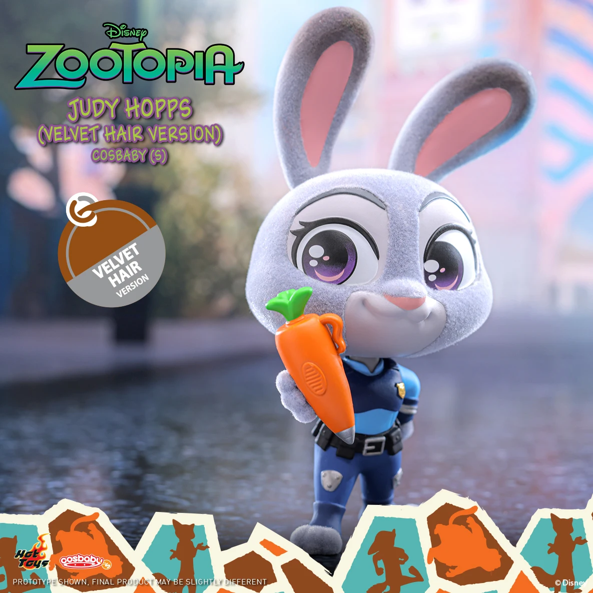 OFFICIAL Hot Toys Disney Zootopia Judy Hopps Nick Wilde Velvet Hair Version Cosbaby Collectible Figure Exclusive Christmas Gifts