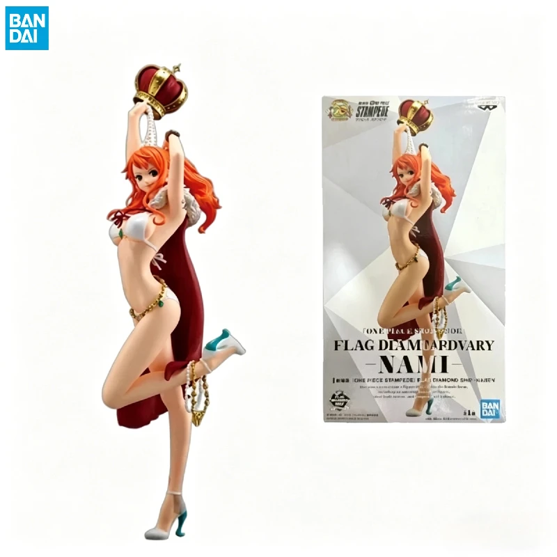 

В НАЛИЧИИ: Оригинальная фигурка Banpresto Flag Diamond Ship One Piece Stampede Nami, 24 см, коллекционная модель из ПВХ.