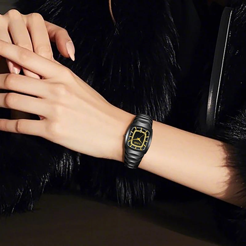 LIGE Sports Watches For Women Fashion Creative Steel Waterproof Women's Quartz Wristwatch Simple Elegant Square Bracelet Watch