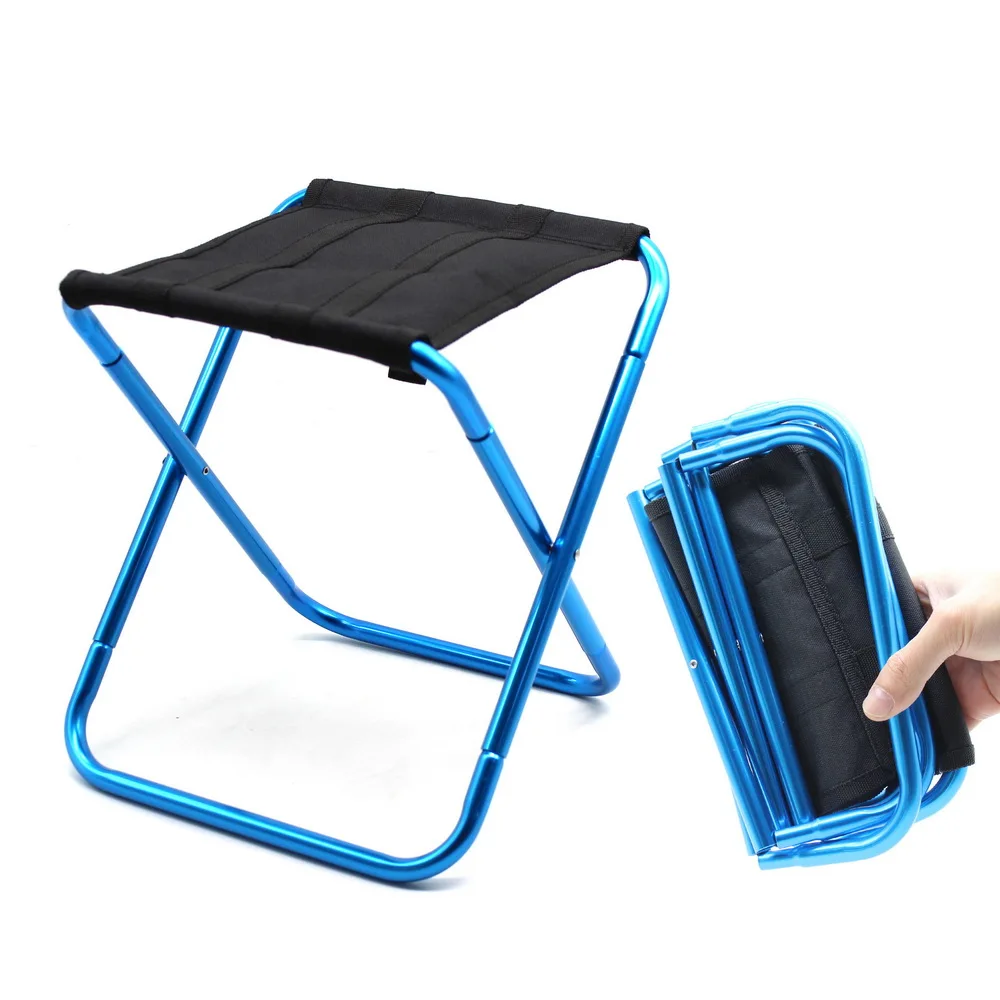 Outdoor Furniture Ultralight Mini Portable Aluminium Alloy Folding Picnic Camping Stool Fishing Chair