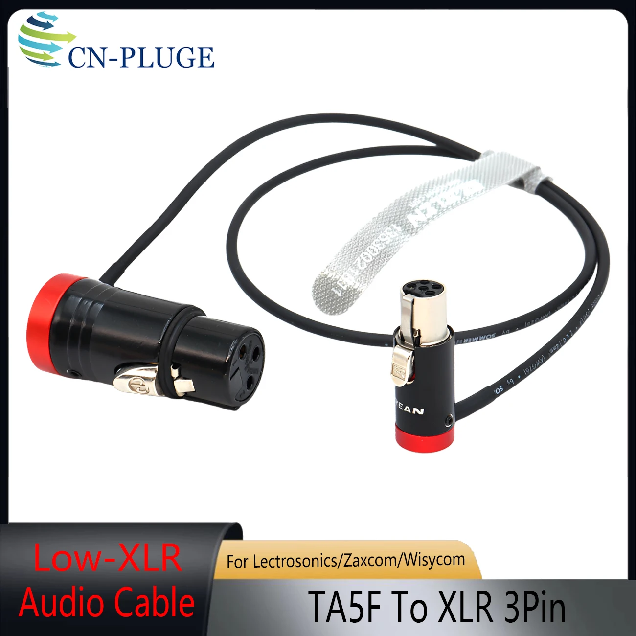 Low Profile TA5F 5Pin Female to XLR 3Pin Female Mono Audio Cable Balanced Cord for Lectrosonics Wisycom Zaxcom Receiver Recorder