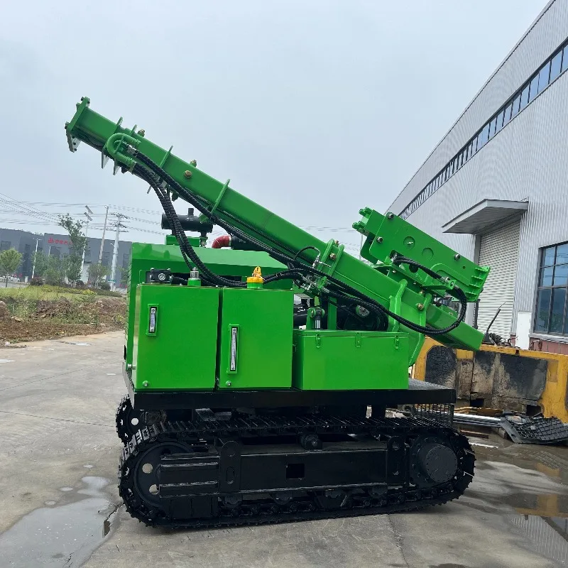 Hydraulic Photovoltaic Pile Driver Professional Track System For Mobile Ground Screw Installation Services Provision