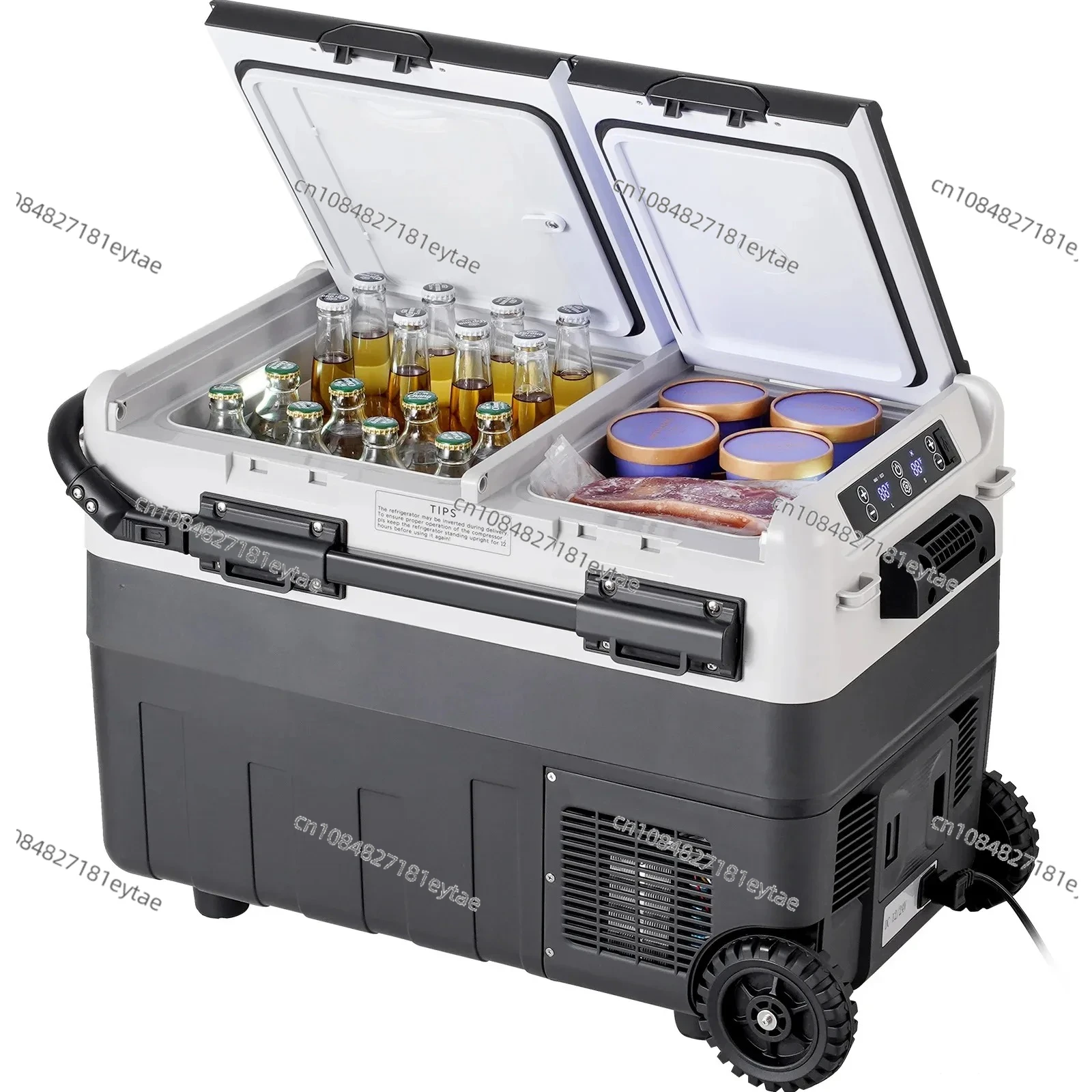 SucceBuy 40/50/58L Portable Car Refrigerator 12VoltCar Refrigerator Fridge Dual Zone Portable Freezer Compressor Cooler for Home