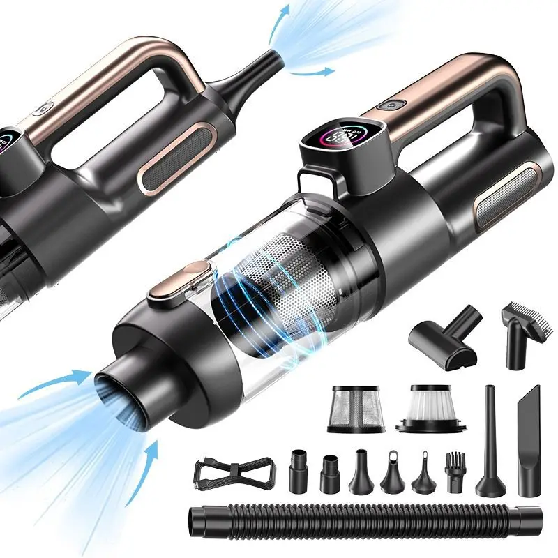 Portable Handheld Wireless Vacuum Cleaner 17000PA High Power Strong Suction Cordless Car Home Dual Use Vacuum Cleaner