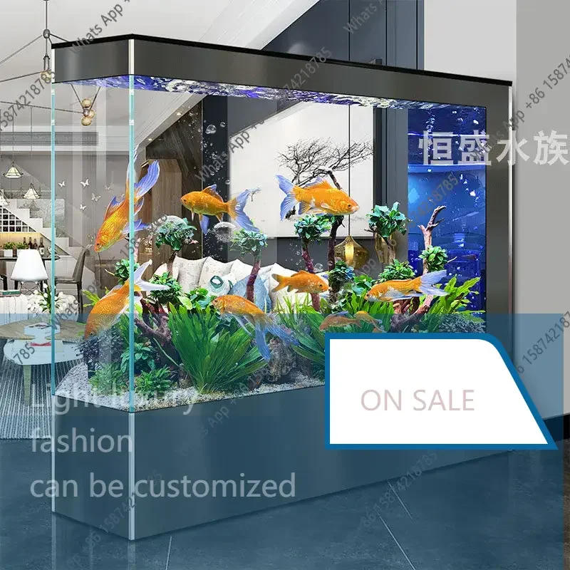 

nR-M5 No Need To Change Water, Ecological Fish Tank, Floor-to-ceiling Household Integrated Screen, New Fish Tank Ultra-white Gla