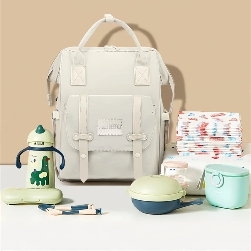 Double shoulder mommy bag custom portable trailer mother and baby bag large capacity out independent milk warehouse bag