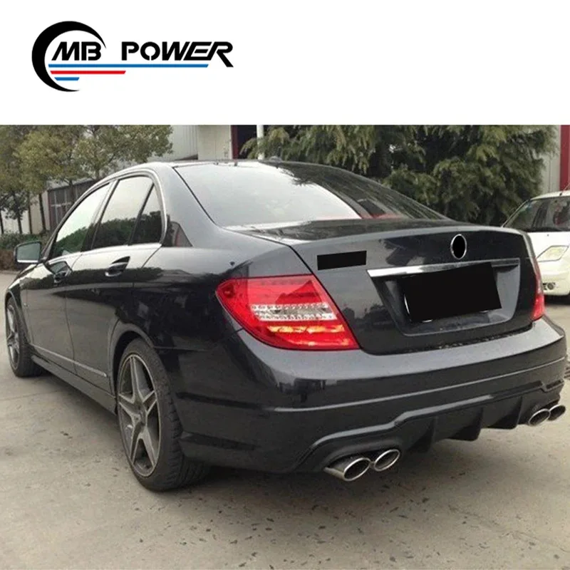 C-class W204 C63 4D نمط طقم الجسم ل C200 C260 C180 إلى W204 C63 المصد الأمامي المصد الخلفي مصبغة مادة pp 11y-13y #5