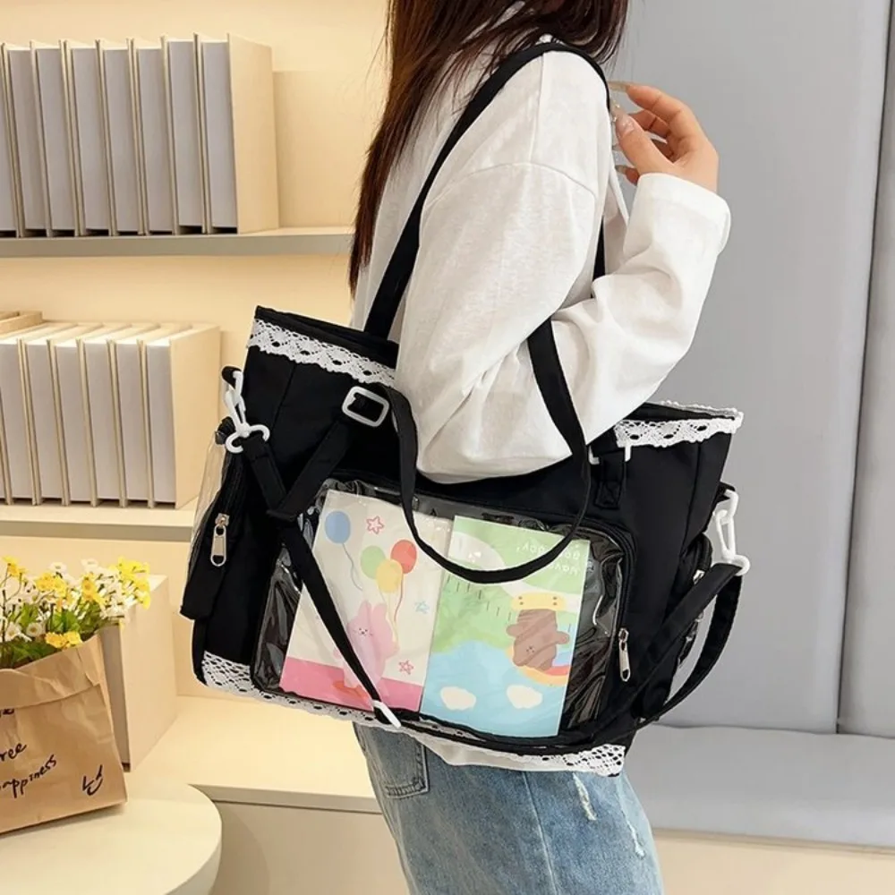 New Sweet and Cute Girls' Ita Bag Y2K Preppy Style Large Capacity Tote Bag Women's Fashion One-shoulder Cross-body Bag Dolls Bag