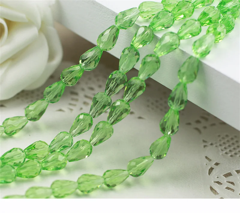 60/70PCS 8/10mm Kristall Tropfen Form Perlen für Schmuck Machen Waterdrop AB Glas Perlen lose Schmuck Perlen DIY Armbänder – Detail 15