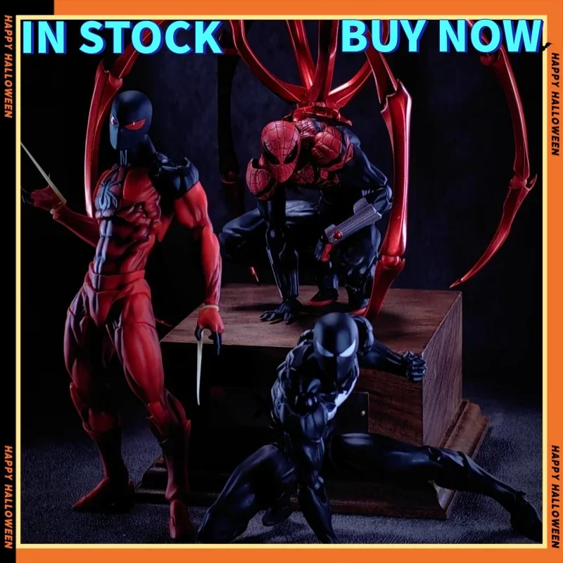 

NEW Zhang Parker Ultimate Spider-Man Action Figure Black And Red Articulated Collectible Toy For Fans Boxed Neighbor Theme