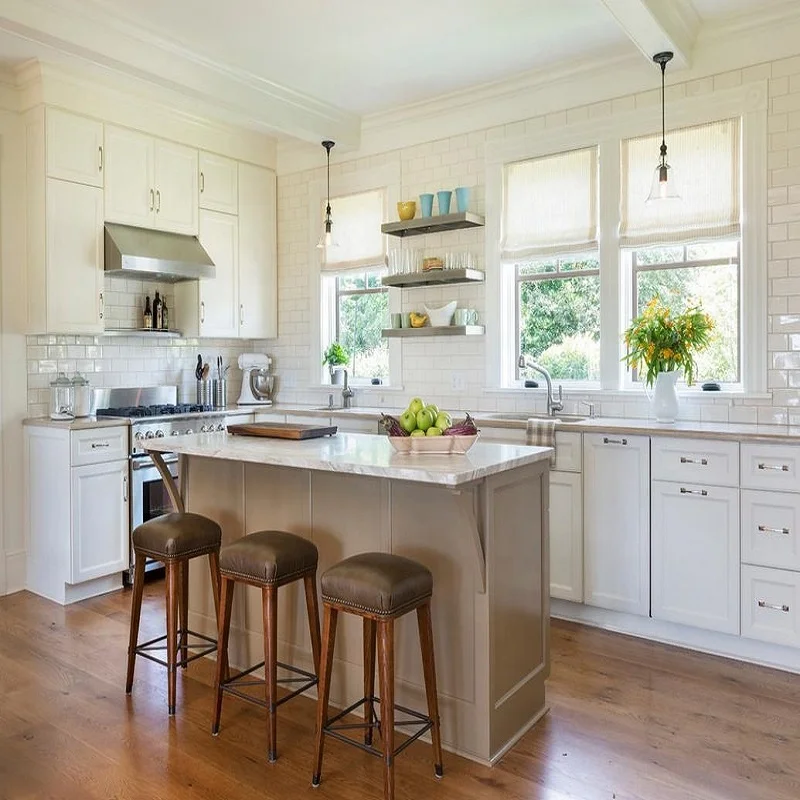Foreign Trade Factory Multi-layer Board Made Whole-House American Style Retro Integrated Kitchen Cabinets Island Counter