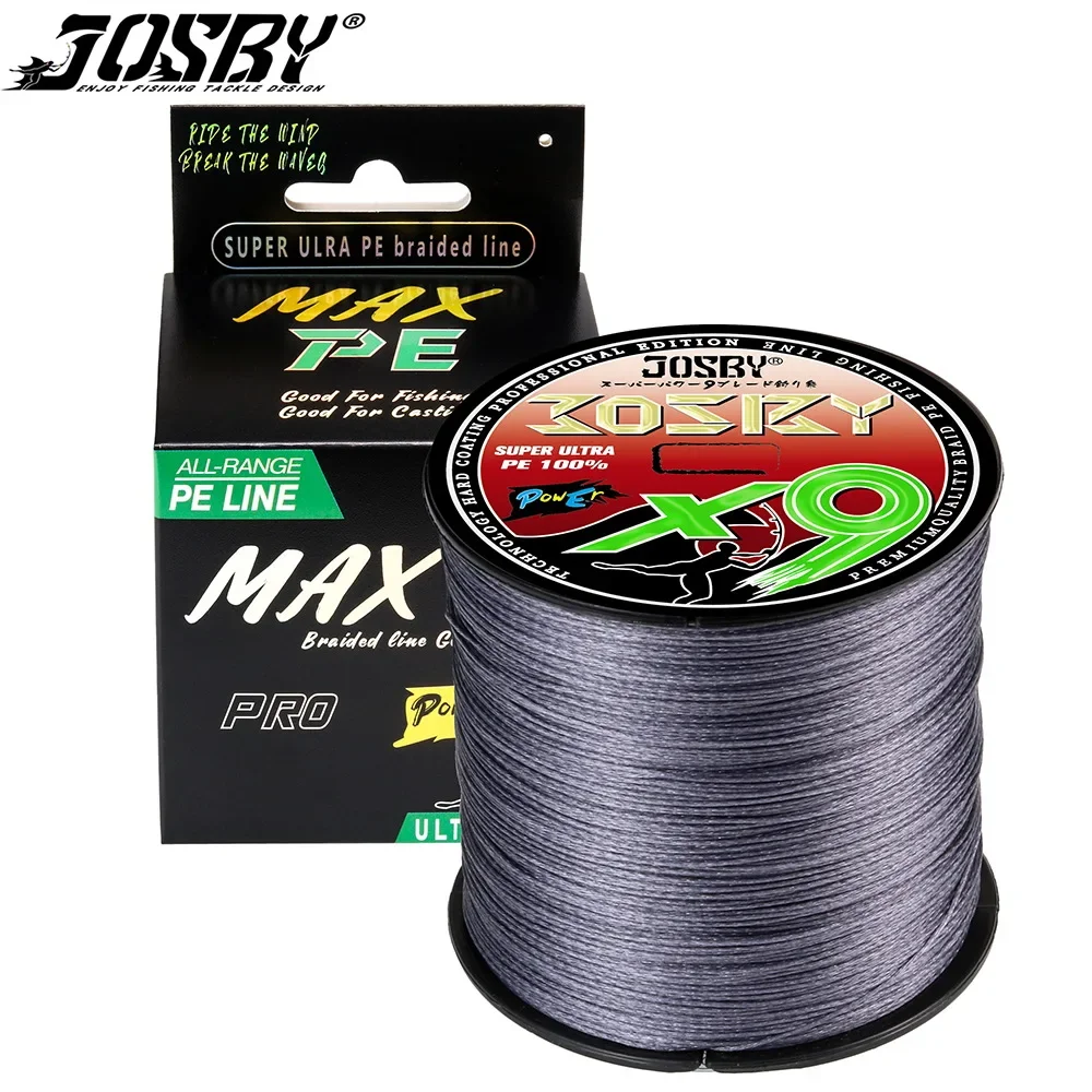 JOSBY 8/9 Strands 300M 500M 100M PE Braided Multifilament Fishing Line Japan Multicolour  Weave Extreme Super Strong Wire Pesca