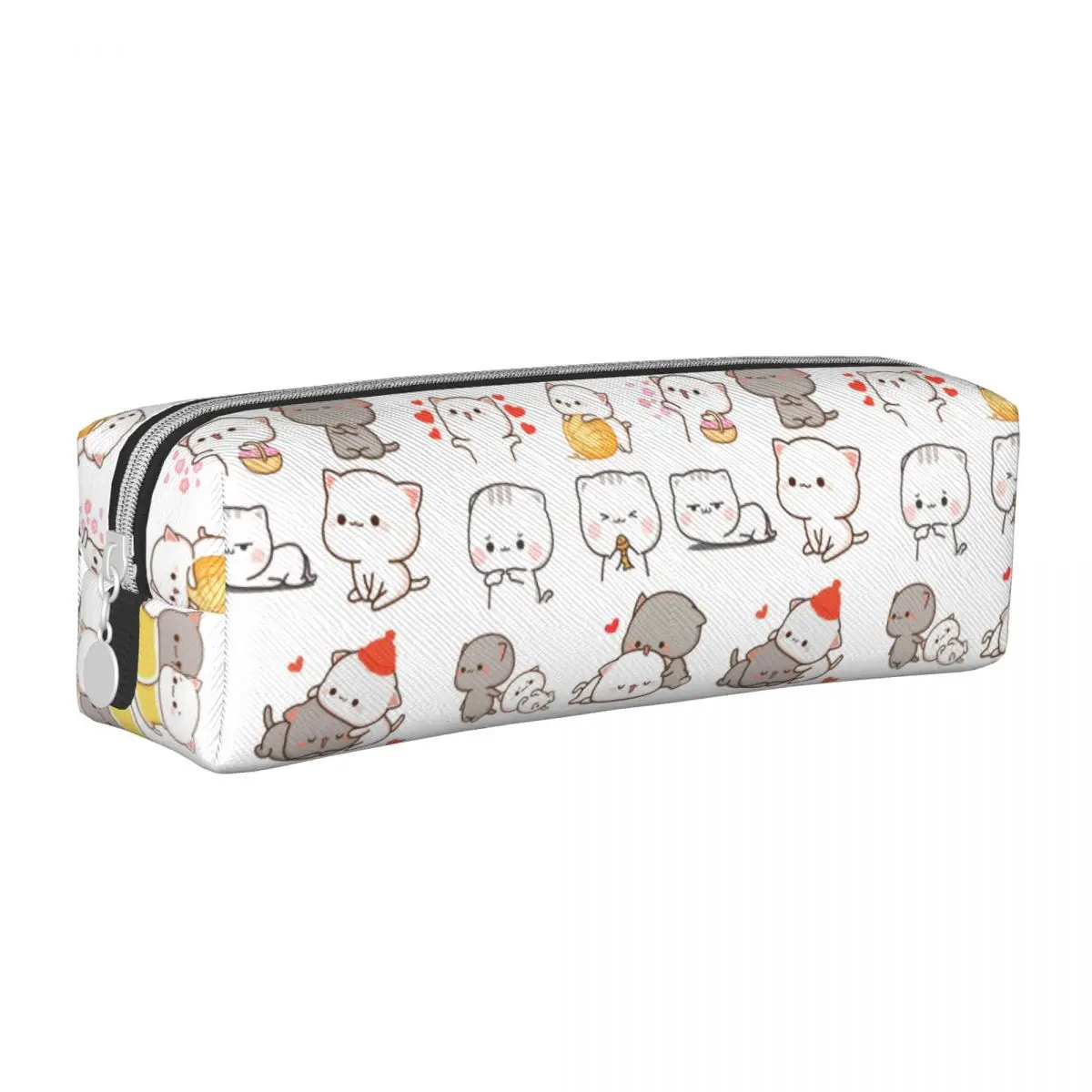 

Cute Peach And Goma Pencil Cases Fun Cartoon Mochi Cat Pen Bag Girls Boys Big Capacity Students School Zipper Pencilcases