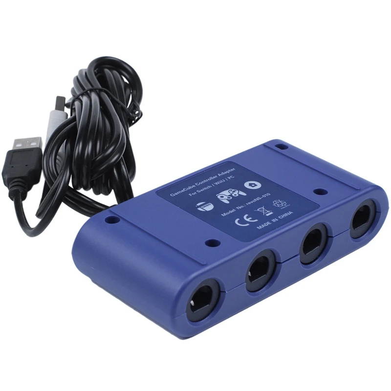 【Superdeals】محول وحدة تحكم Gamecube لنينتندو سويتش وي يو بي سي 4 منافذ مع وضع زر توربو ومنزلي بدون سائق