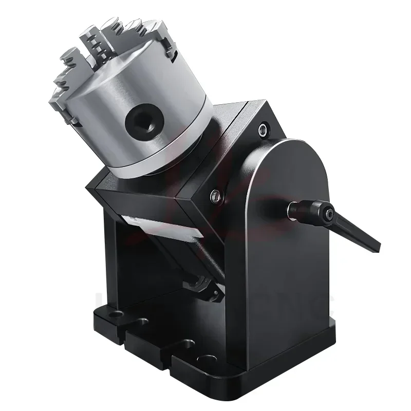 Motor Directly Connect 80/100/125MM 3 Claws Rotation Rotary Axis Precise Fixture 180° Adjustable for CNC Router Laser Welder