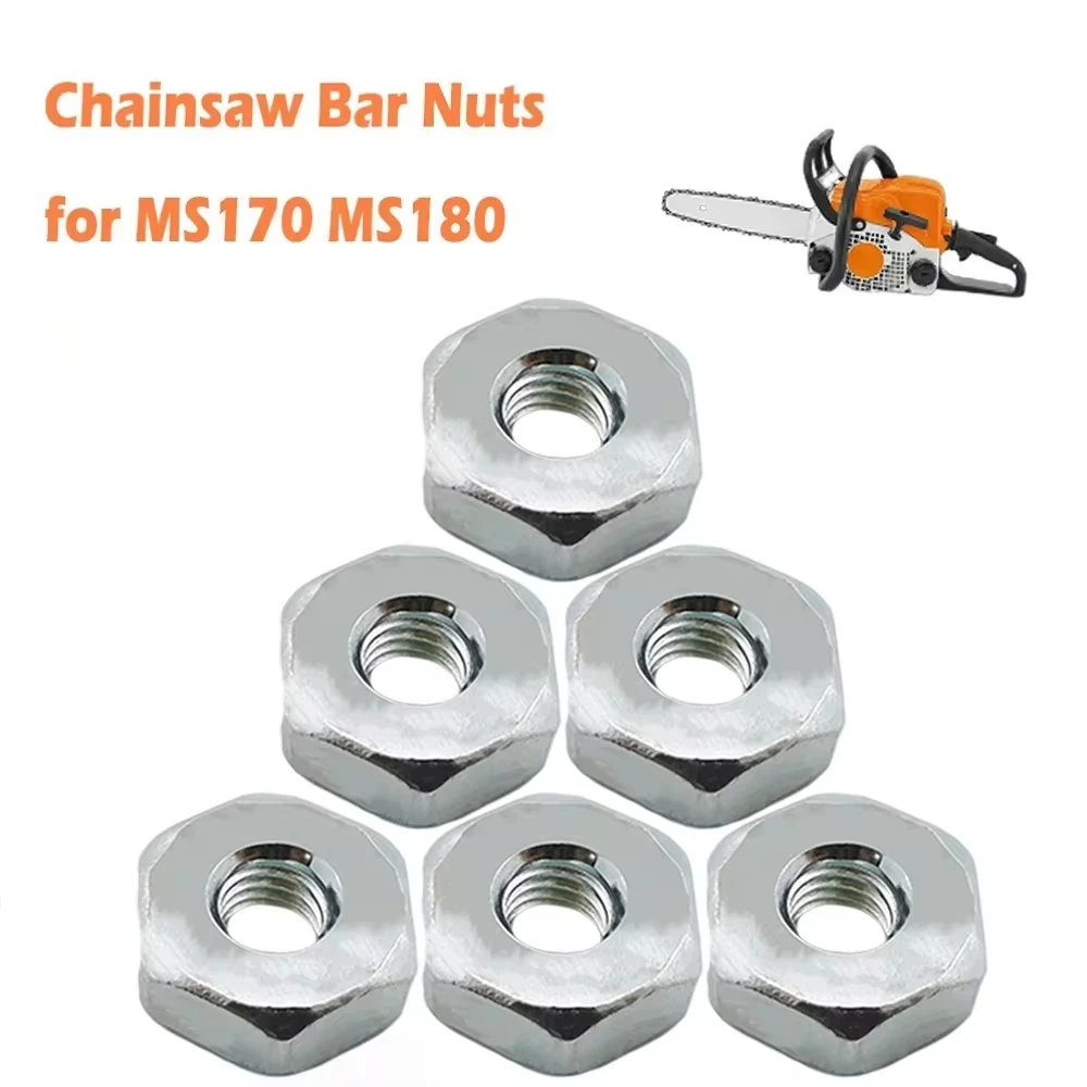 6pcs M8 Screw Nut for Stihl MS170 MS180 MS211 MS231 MS251 MS271 MS291 MS362 MS382 MS461 MS661 Chainsaw Parts