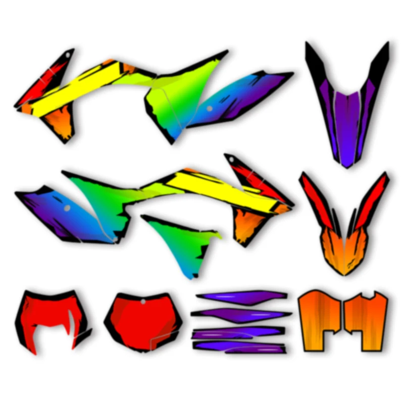 

DSMTECH Motorcycle Graphics Background Decal for KTM 2012 2013 EXC 2011 2012 SX SXF 125 250 300 450 Decals Stickers Kits 010