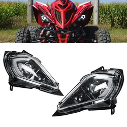 KEMIMOTO ATV ไฟหน้าสําหรับ Yamaha Raptor 700 700R 350 250 YFZ 450R 450X Wolverine 450 350 ไฟหน้า Trim ครอบคลุม 5TG-84166-01-00