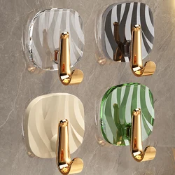 1/4PCS Transparent Acrylic Hooks Self-adhesive Wall Hook Home Decoration Key Towel Holder Bathroom Kitchen Waterproof Organizer