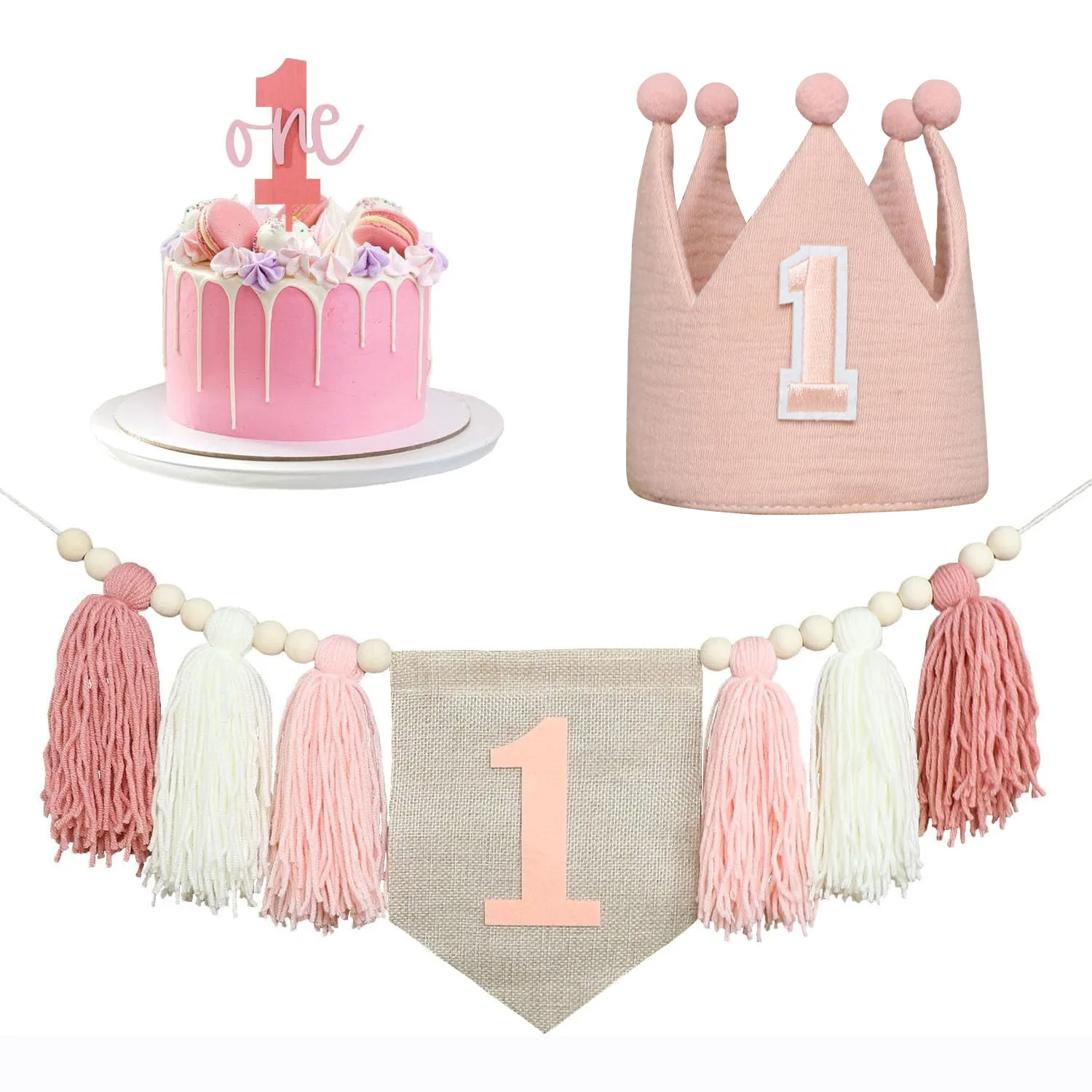 

Baby First Birthday Party Decor Banner Bohemian Fringed Banner Wall Hanging Decor Children's Chair Decoration Outdoor Decoration