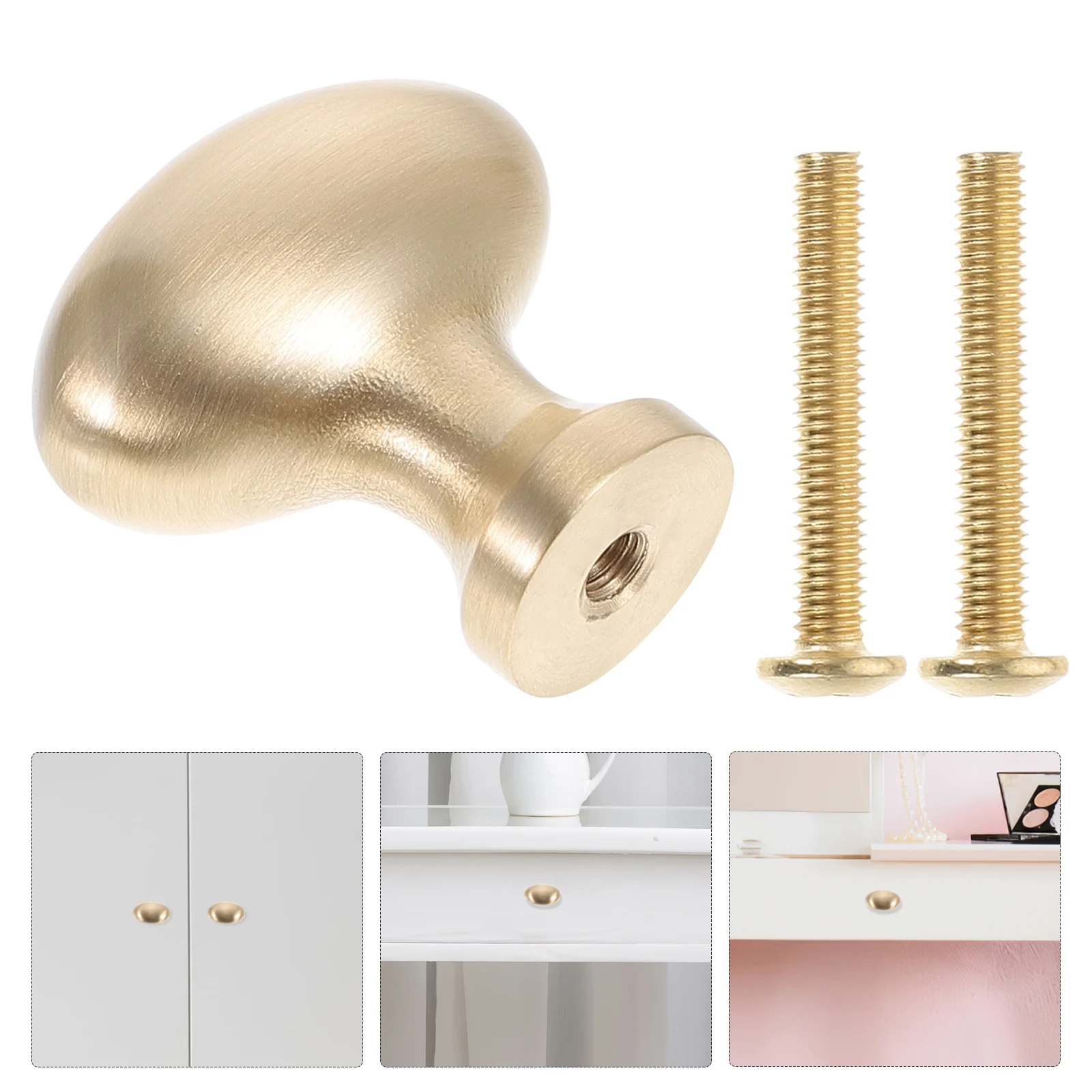 

Brass Cabinet Knobs H les for Dresser Drawers Wardrobe Furniture Pure Copper Durable Bedroom Living Room Kitchen Home