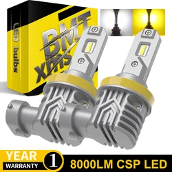 BMTxms 2PCS H8 H11 LED Canbus Led Fog Light H16 H10 9145 HB3 HB4 Lamp Dual Color For Renault Duster Megane 2 3 4 Dacia Sandero