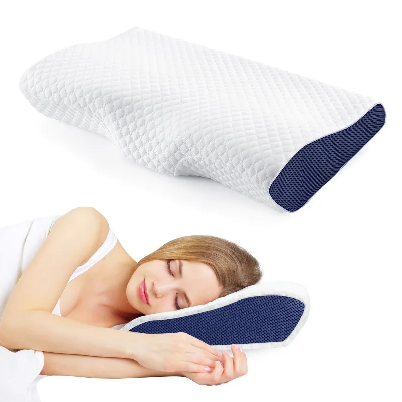 Orthopedic Memory Foam Pillow Slow Rebound Soft Memory Sleeping Pillows Butterfly Shaped Relax The Cervical for Adult