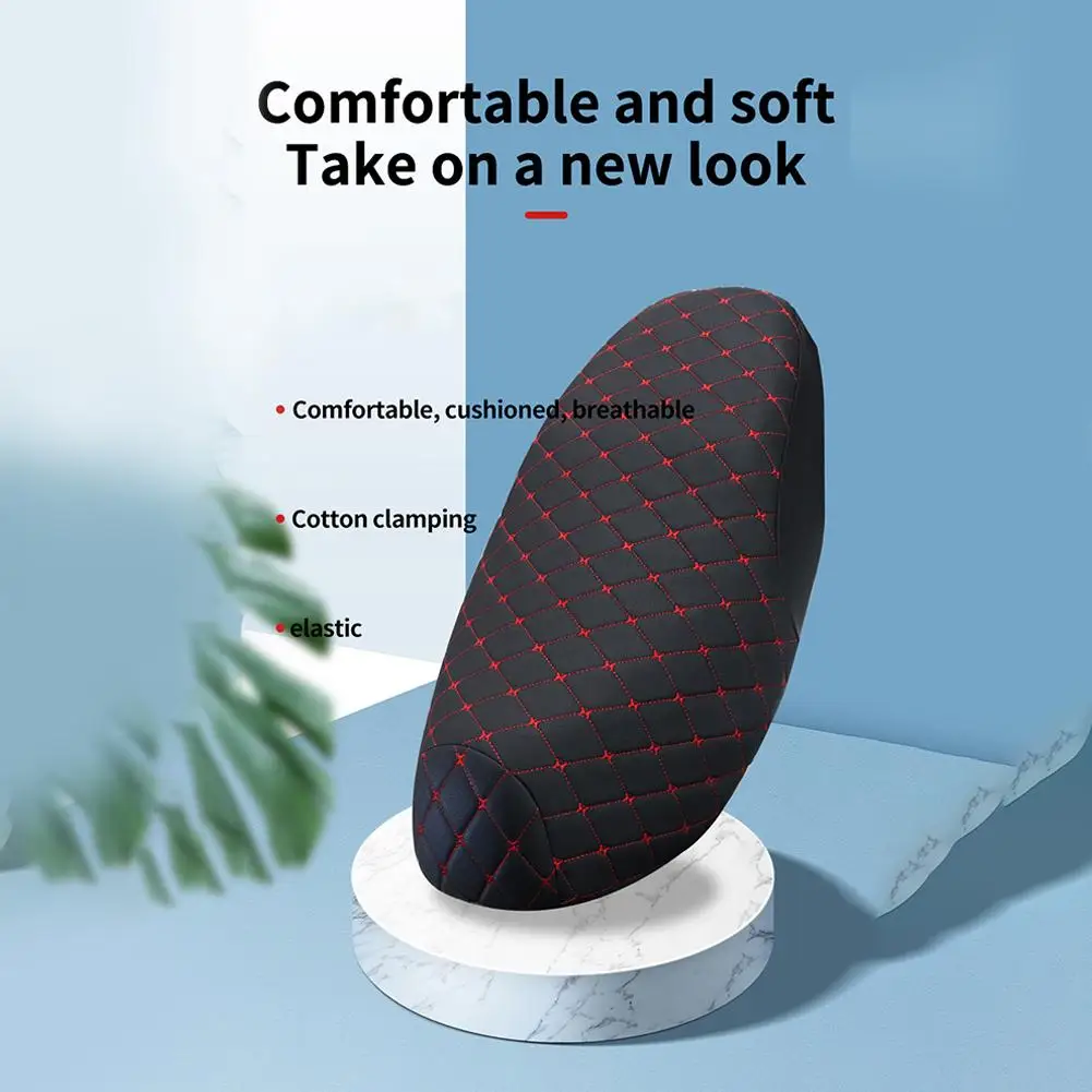 Motorcycle Seat Cover Thickened Waterproof Anti-skid Seat Protection 3D Faux Leather Seat Pad Protective Cover for Motorcycle