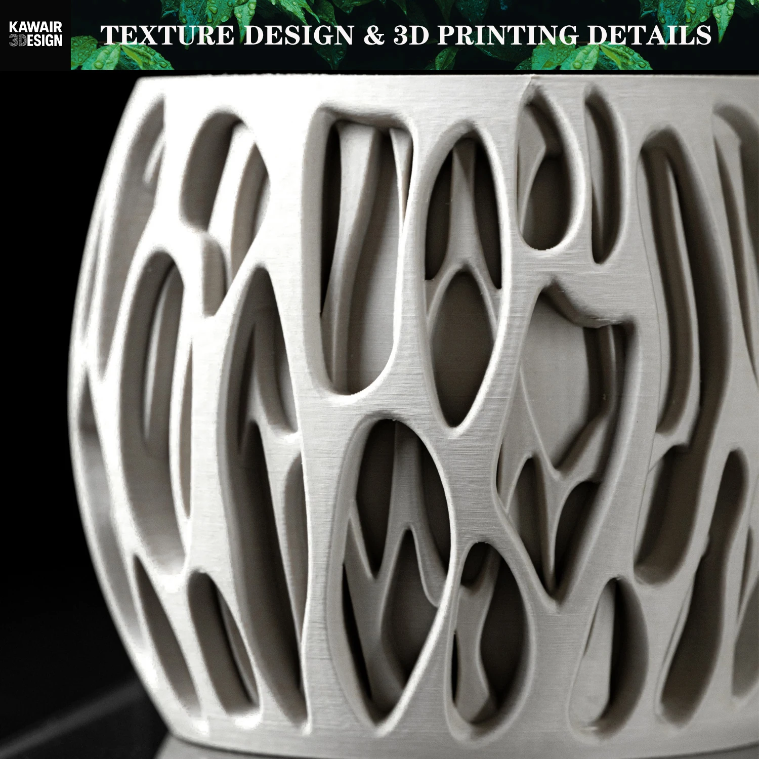 إناء نباتات عصري بسيط مطبوع ثلاثي الأبعاد - أصيص زهور قابل للتحلل الحيوي لديكور المنزل، هدية مستدامة صديقة للبيئة (سلايم)