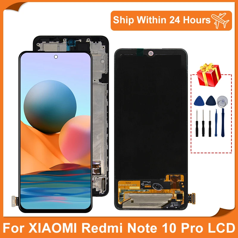 

6.67" Orignal For Xiaomi Redmi Note 10 Pro LCD screen is suitable For M2101K6G M2101K6R display touch screen digitizer parts