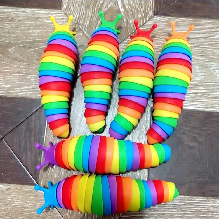 New Relief Slug Wriggling Slug Caterpillar Children's Prank Toy Variable Stress Relief Toy