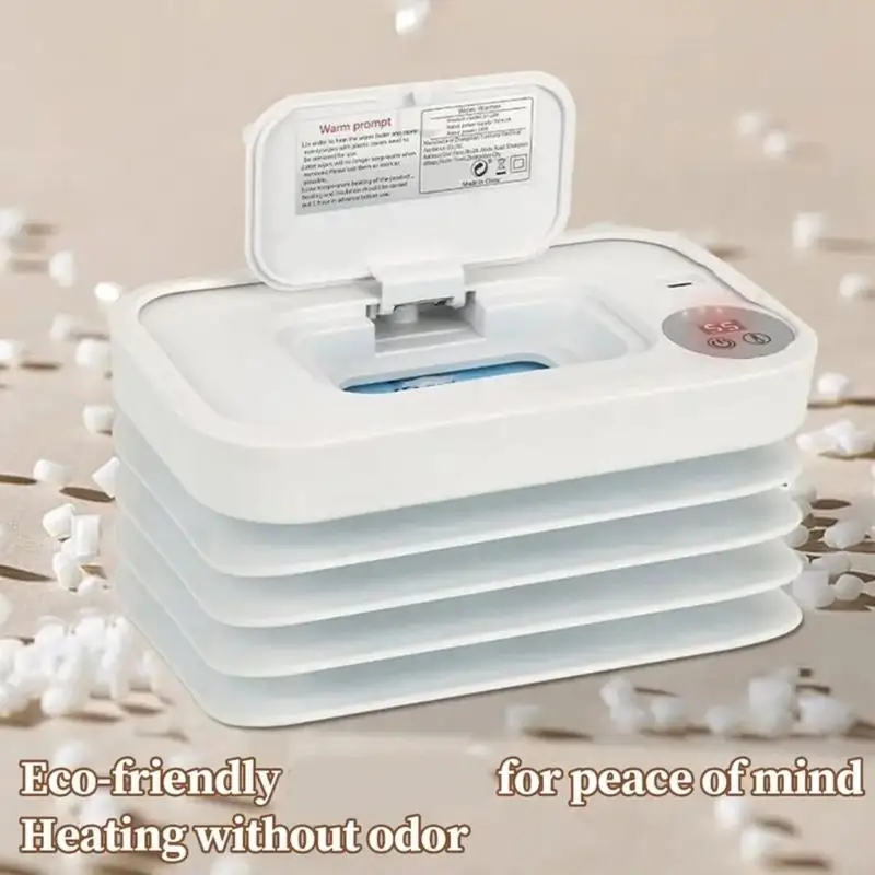 نظام تسخين مناديل مبللة للرضع قابل للطي، 3 أوضاع للحرارة، تخزين عالي السعة، هيكل بلاستيكي آمن A2UB
