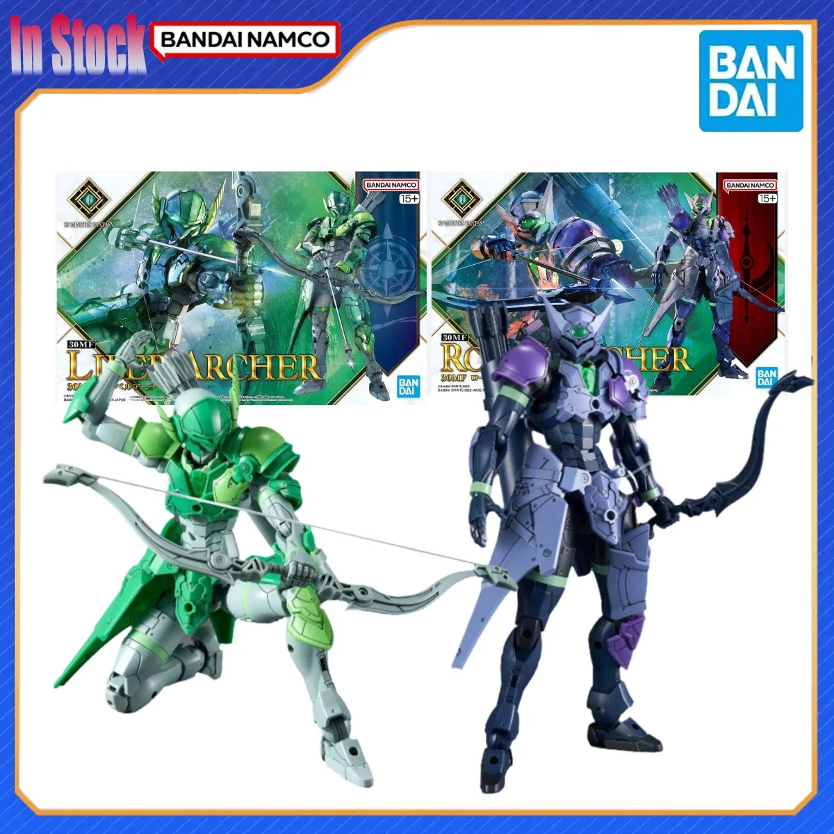 

Оригинальная фигурка Bandai Anime 30 MINUTES FANTASY LIBER ARCHER & ROSAN ARCHERAction, наборы моделей, подарок для детей, сборная модель