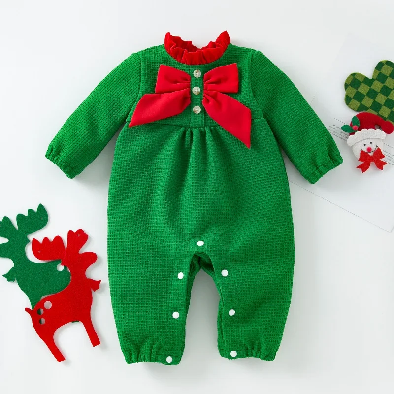 

Baby Girl Romper Toddler Girls Clothes Set Xmas Clothes Baby Costume Boy Girl Christmas Red Green Outfit Rompers Cute Outfits