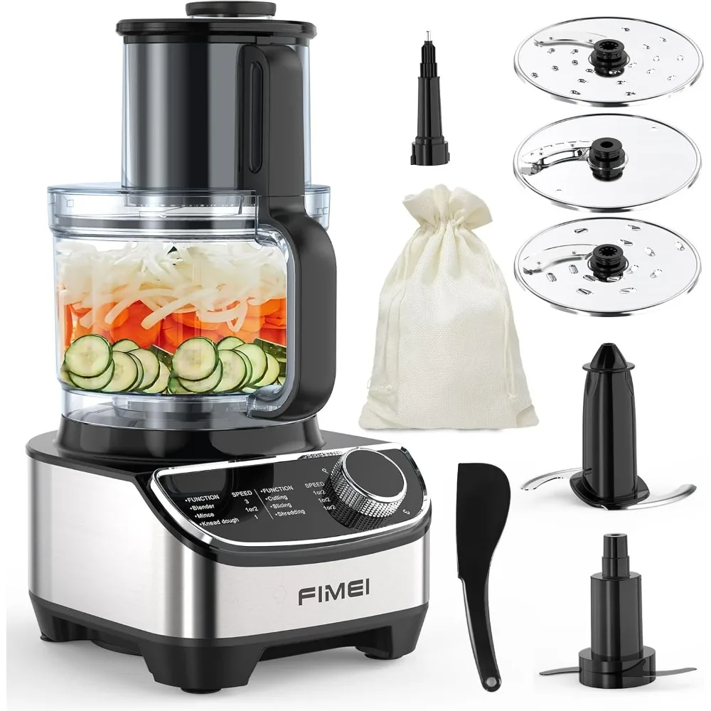 

Food Processors Best Rated 2023,Versatile Blades for Slicing, Shredding, Chopping - Blender & Food Processor Combo,Large Caliber