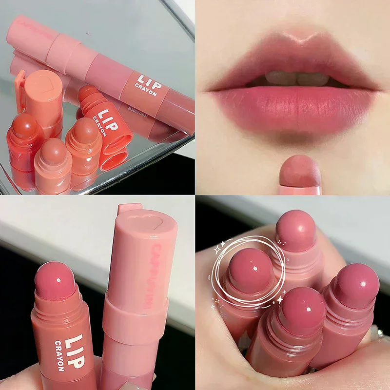 4 In 1 Cappuvini Matte Lipstick Pencil Kit Velvet Sexy Red Lip Tint Non-stick Cup Multicolour Lipstick Pen Makeup Lips Cosmetic