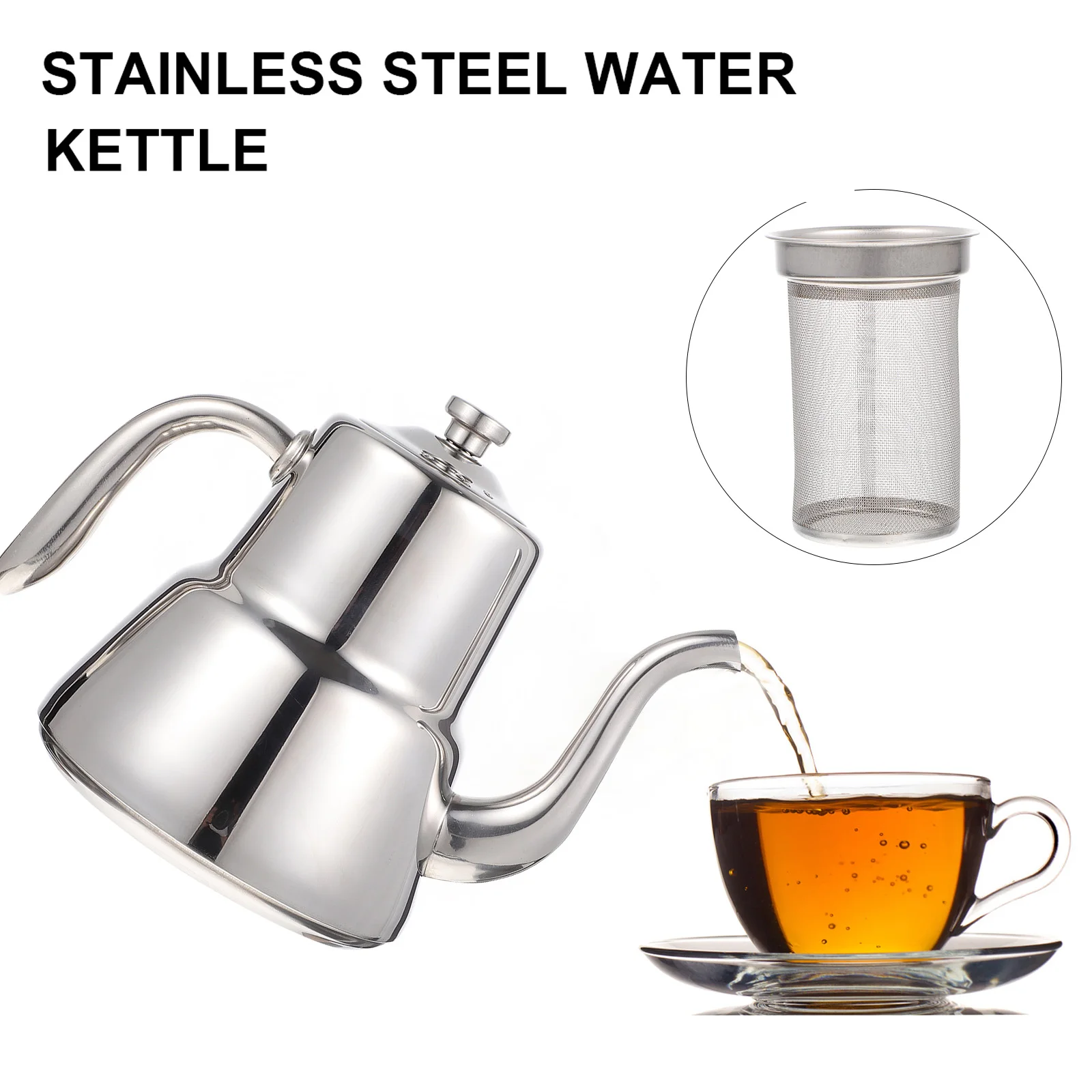 

Stainless Steel Strainer Kettle Large Capacity Teapot for Kitchen Office Tea House Restaurant Juicer Pot Water Storage