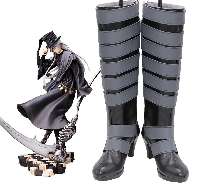 Anime Butler Under taker Custom Made Custom Made Cosplay Shoes Boots Halloween