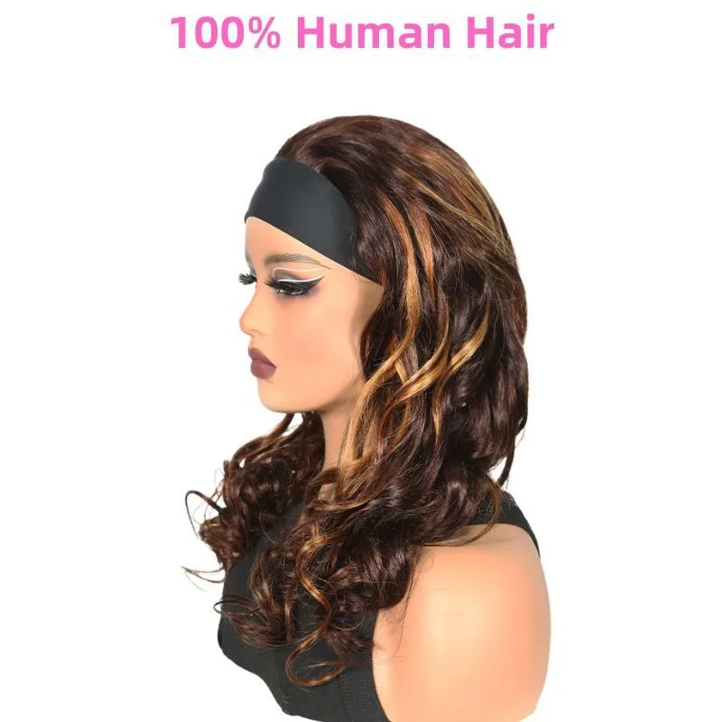 عالية الجودة الأوروبية والأمريكية شعر مستعار شعر حقيقي المرأة الحرير الجليد عقال 3/33 لون آلية الصباغة القبعات المظهر الطبيعي