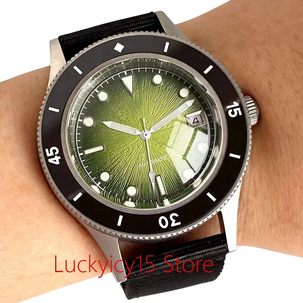 50-Fathoms Miyota 8215 men's watches Gradient Texture Face Bubble Sapphire Glass Waterproof Wristwatch 120 Click Bezel Tandorio - view 3