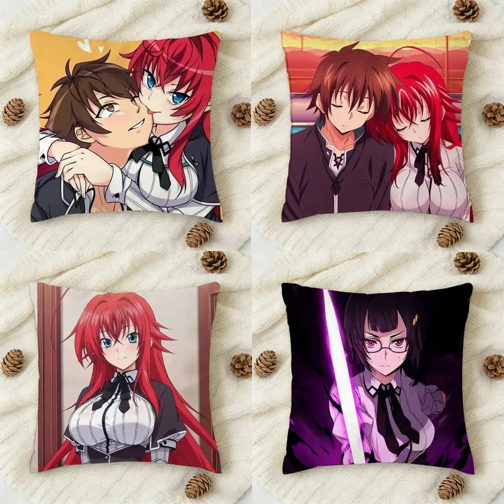 

High School DxD Double-sided Printed Square Decorative Cushion Cover for Sofa Living Room Home Decor